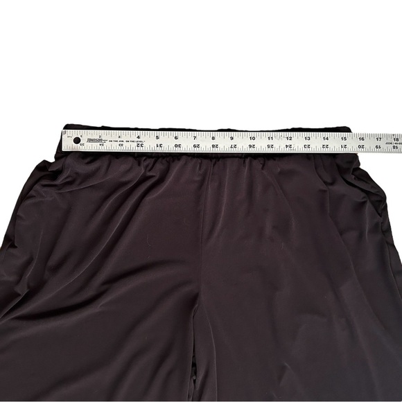 LANE BRYANT Knit Kit Black Wide Leg Crop Pants sz 14/16 Pockets Stretchy Pull On - Picture 4 of 12